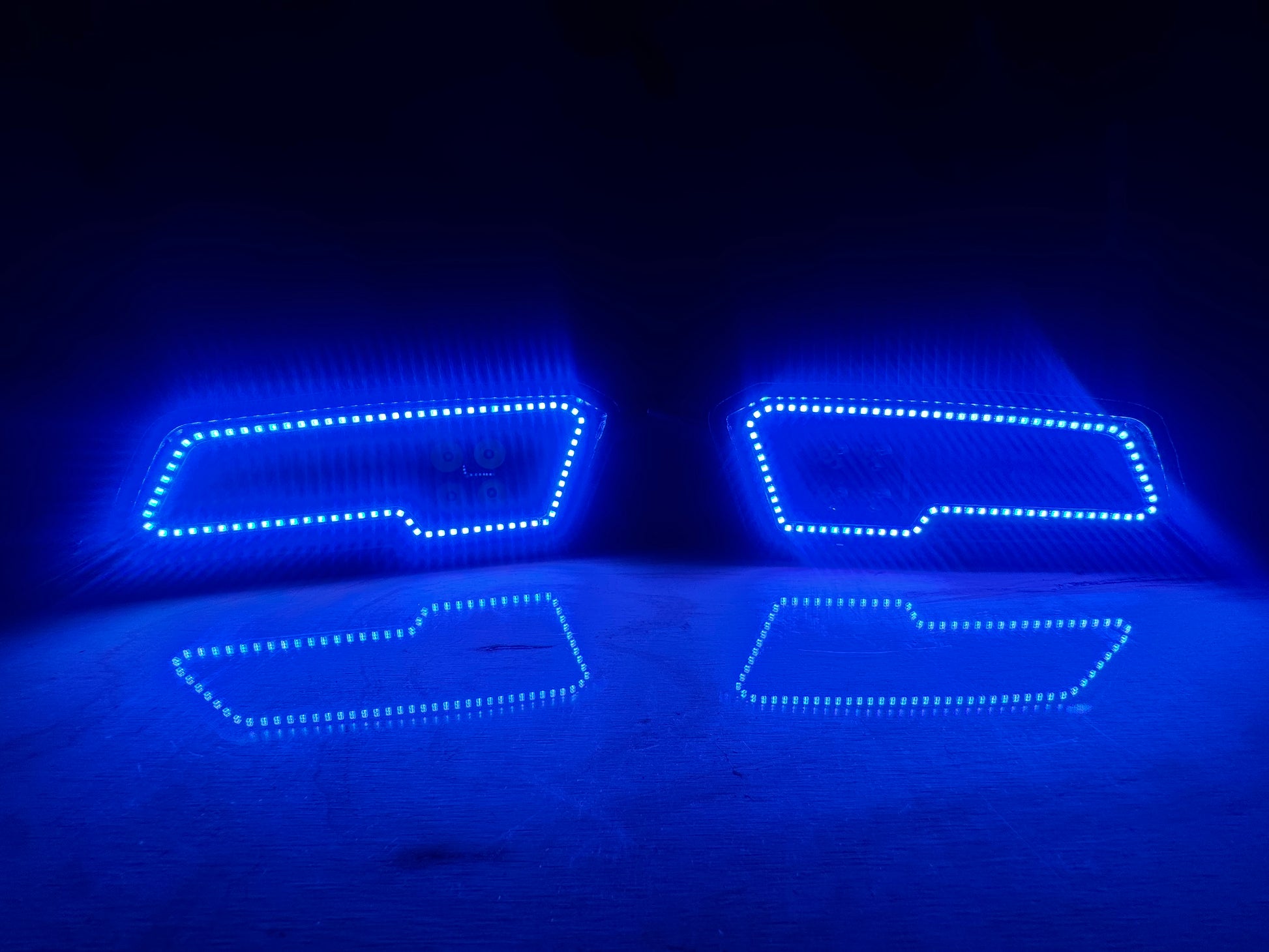 Polaris Sportsman XP 1000 custom LED headlights with 3x3 spotlight cube