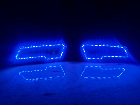 Polaris Sportsman XP 1000 custom LED headlights with 3x3 spotlight cube